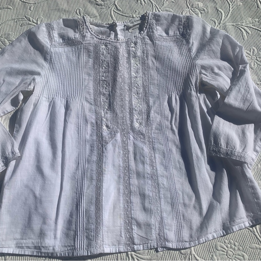Indi and Cold San Sebastian Cotton And Lace Top Size Small